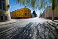 Braila - Street in the historic center Royalty Free Stock Photo